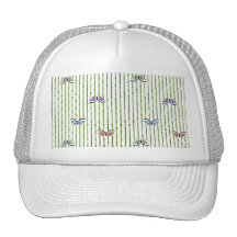 butterflies and bamboo curtain trucker hat