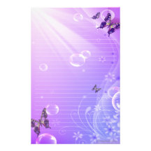 Butterflies and Bubbles Stationary Personalized Stationery
