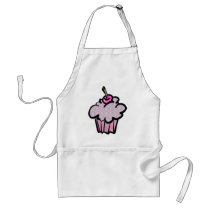 butterflies and flowers cupcakes apron