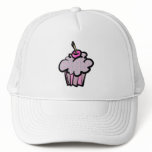 butterflies and flowers cupcakes mesh hat