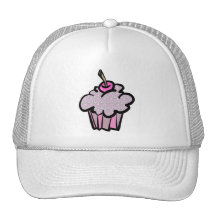 butterflies and flowers cupcakes mesh hat