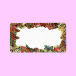 Butterflies and Flowers Vintage Border labels