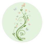 Butterflies and Green Vine Stickers