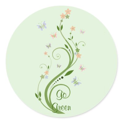 Butterflies and Green Vine Stickers by Spice