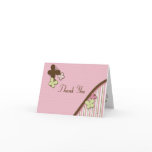 Butterflies and Stripes Thank You Note Card