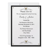 Butterflies and Swirls engagement party Custom Invite