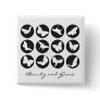 Butterflies Black and White Pinback Button