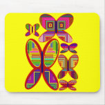 Butterflies  Colourful Patterns Mousepad