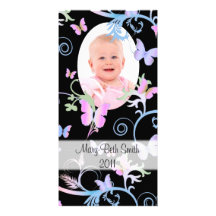 Butterflies Customized Photo Card