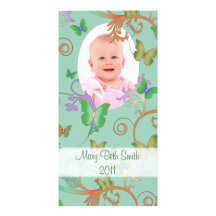 Butterflies Customized Photo Card