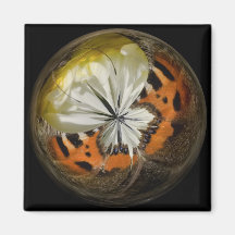 BUTTERFLIES & DAHLIAS MAGNET