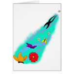 Butterflies, Flowers and Stars Card