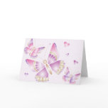 Butterflies Hearts Invitation or Card