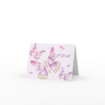 Butterflies Hearts RSVP Card