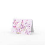 Butterflies Hearts Thank You Card