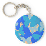 Butterflies in blue key chain