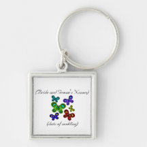 Butterflies in Flight Wedding Keyring Key Chain