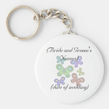 Butterflies in Flight Wedding Keyring Keychains
