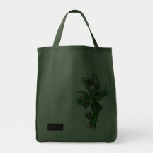 Butterflies in Green Tote 2 Canvas Bags
