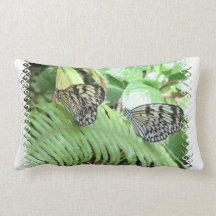 Butterflies on Fern Pillow