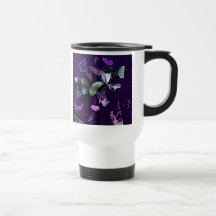 Butterflies On Purple Mug