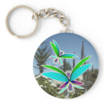 Butterflies over the Garden Keychain