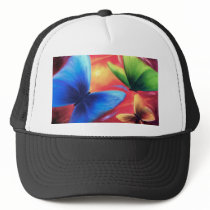 Butterflies Party Art Painting - Multi Mesh Hat