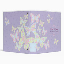 Butterflies (Pastel Burst) Wedding Planner Vinyl Binder