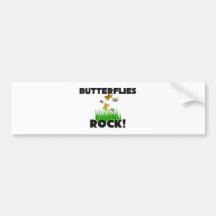 Butterflies Rock Bumper Sticker