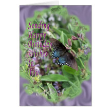 Butterflies & Sage-customize it Card