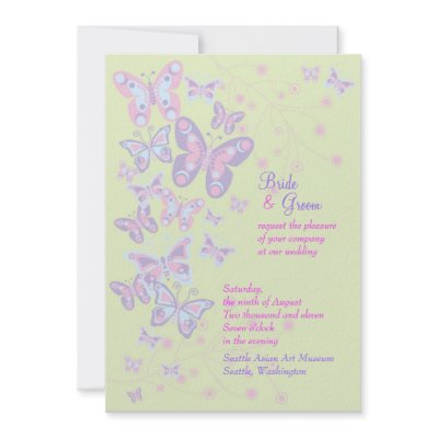 Butterflies (Springtime) Invitation by poptasticbride