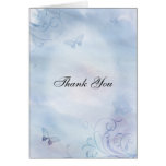 Butterflies & Swirls Thank You Card cards