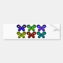 Butterflies Together Bumper Stickers