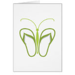 Butterflops Green 3 Greeting Card
