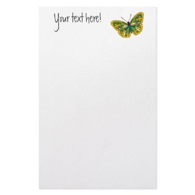 Butterfly - 09 stationery paper by ArtbyJean