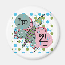 Butterfly 4th Birthday Tshirts and Gifts Refrigerator Magnet