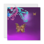 BUTTERFLY  AMETHYST , purple blue bright pink red Personalized Announcements