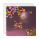 BUTTERFLY AMETHYST,purple bright pink yellow brown Custom Invites
