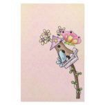 Butterfly and bird meeting at the birdhouse customized stationery