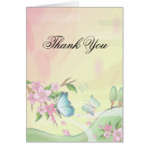 Butterfly and Blossoms Greeting Card