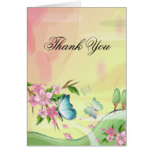 Butterfly and Blossoms Greeting Cards