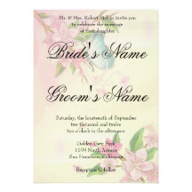Butterfly and Blossoms Invites