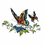 Butterfly and Butterflies full colour by Al Rio photo sculptures