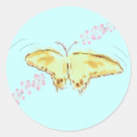 Butterfly and Cherry Blossoms Seals Stickers