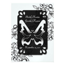 Butterfly and Flourish Personalized Announcements
