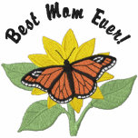 Butterfly and Flower- Best Mom embroidered shirts