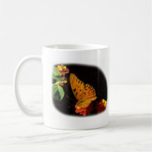 butterfly and lantana mug