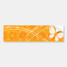 Butterfly and Patterns Bumper Sticker