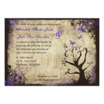 Butterfly and Tree Vintage Wedding Invitation