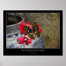 Butterfly and Vase Print